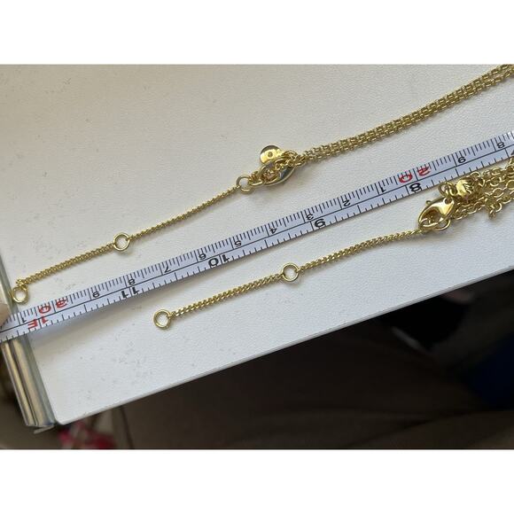 Madewell Lot of 2 Goldtone Chain Necklaces Adjustable - Picture 4 of 6